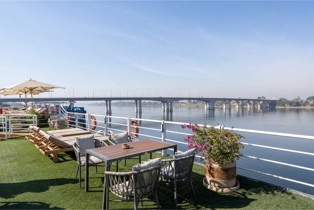 Sun deck of the Magic I Nile Cruise Nile cruise